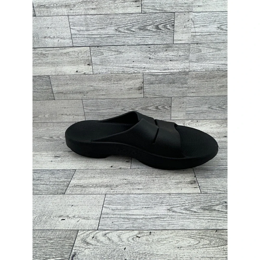 OOFOS OOahh Recovery Slides Black M10 W12 EU 43 Comfort Sandal